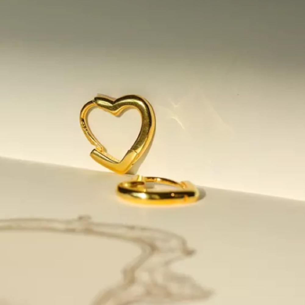 💛Insta earrings cute earrings heart earrings gold earrings - Picture 6 of 6